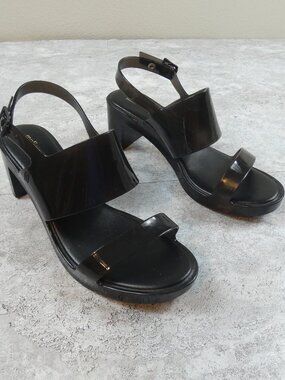 Melissa Platform Heal Black Dressy Casual Jelly Sassy